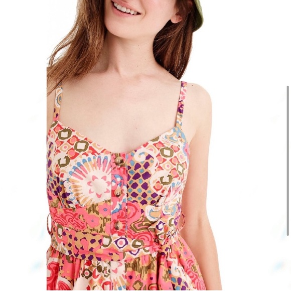 NWT J. Crew Classic Button-Front Poplin Sundress J2429 - Picture 2 of 4